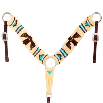 Hilason Horse 100% Wool Breast Collar Woven Off White